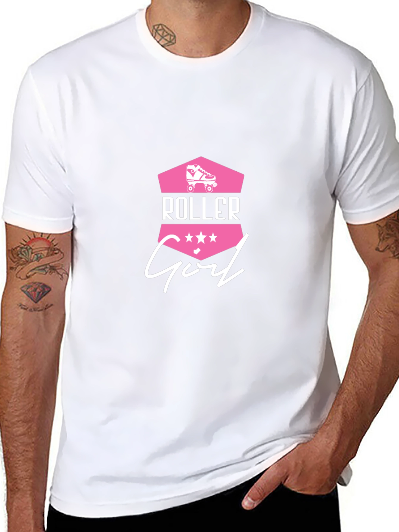 Roller Girl Graphic Tee - Black Cotton T-Shirt