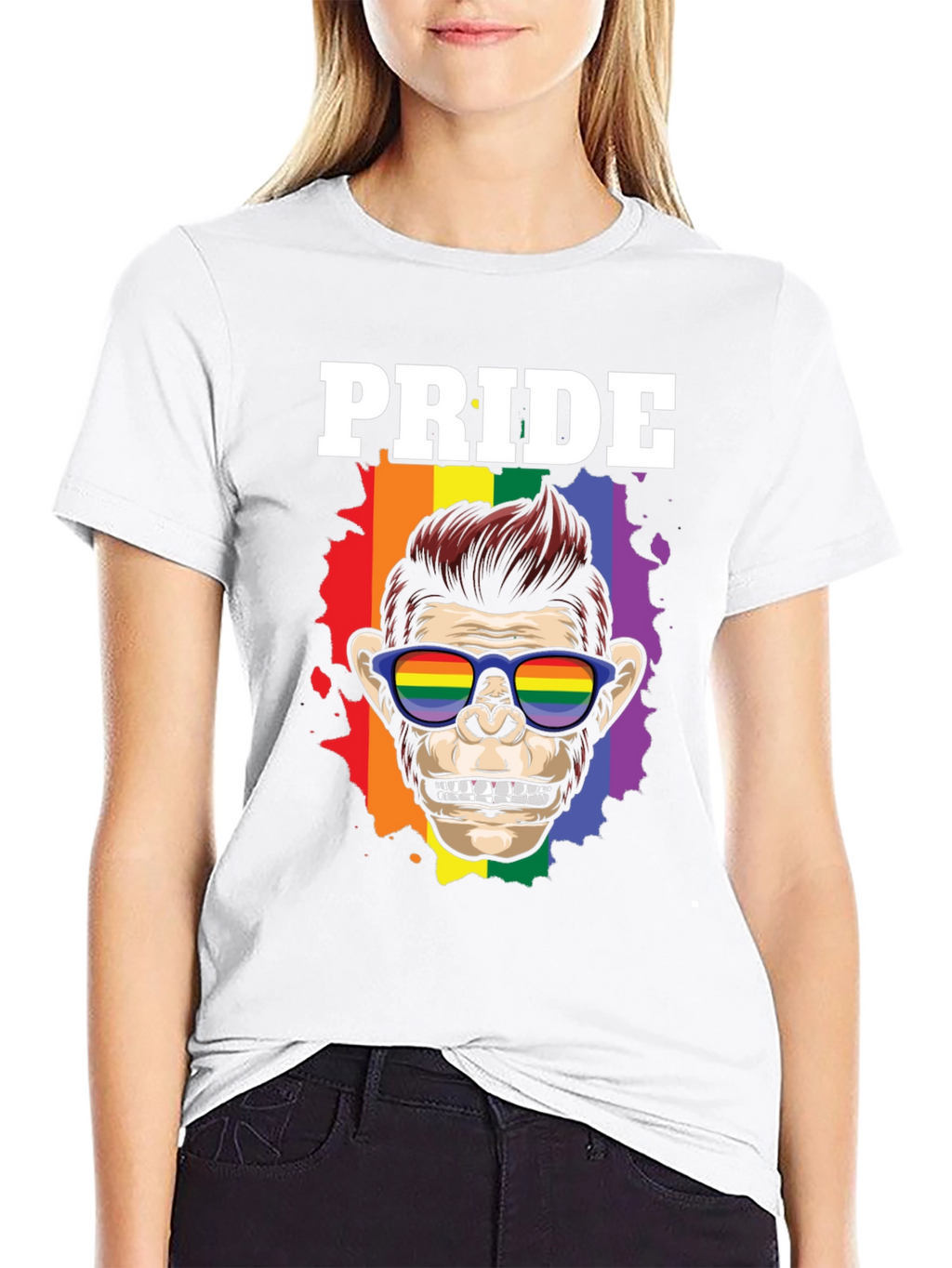 Pride Monkey Graphic T-Shirt - Celebrate LGBTQ+ Pride!