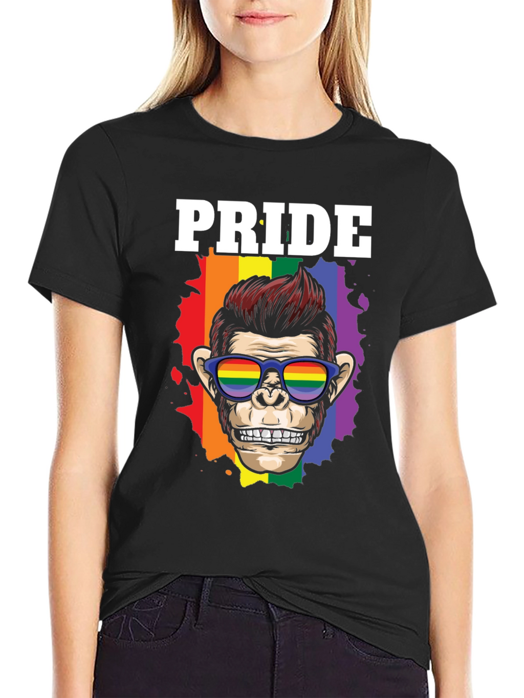 Pride Monkey Graphic T-Shirt - Celebrate LGBTQ+ Pride!