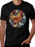 Floral Chicken Graphic Tee