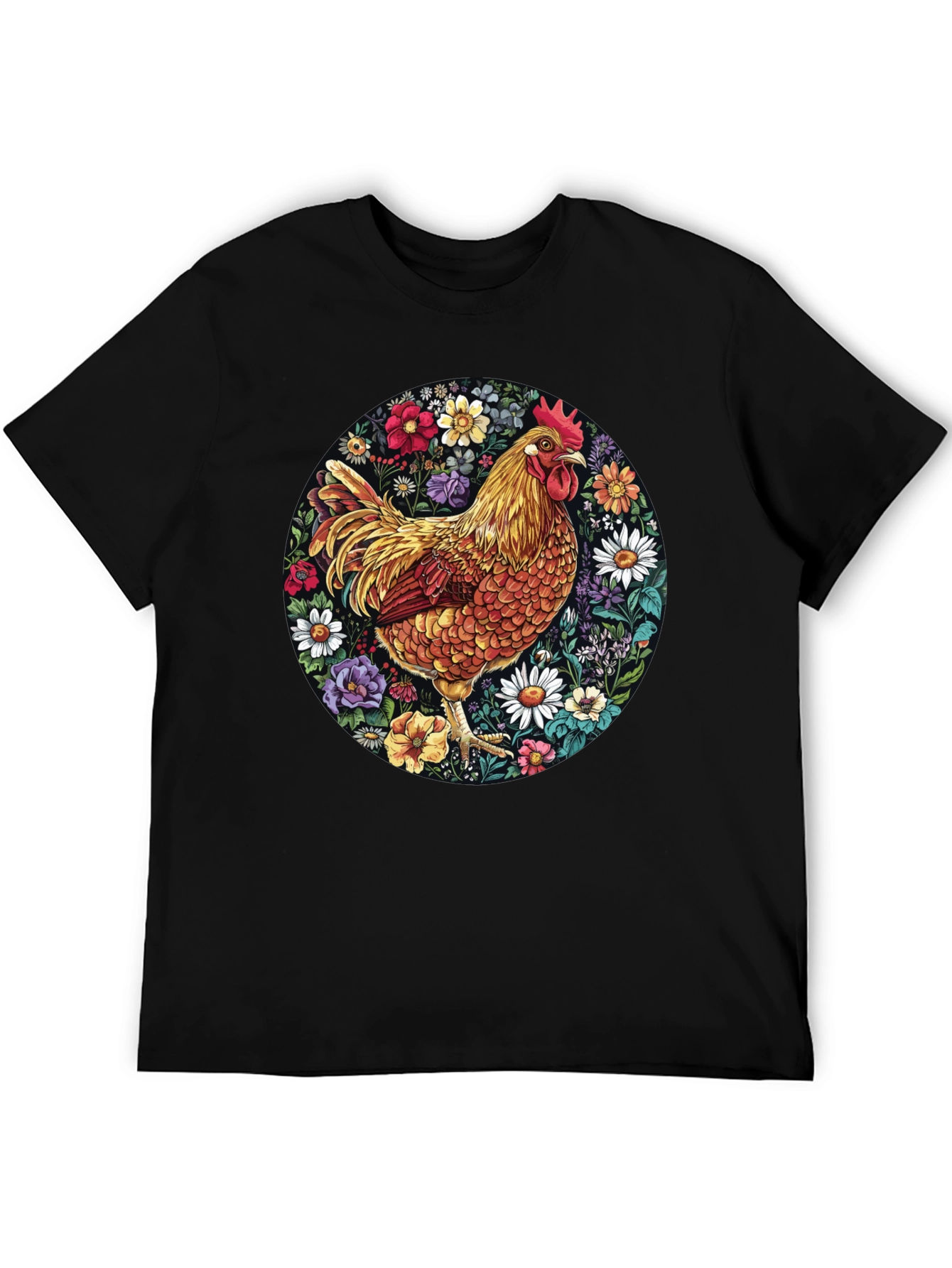 Floral Chicken Graphic Tee