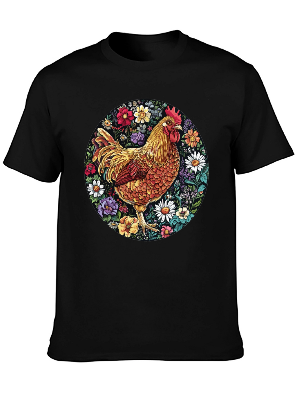 Floral Chicken Graphic Tee