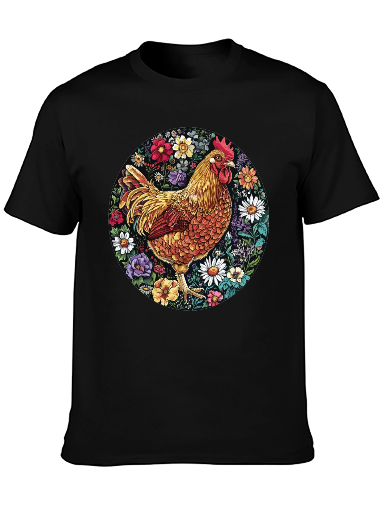 Floral Chicken Graphic Tee