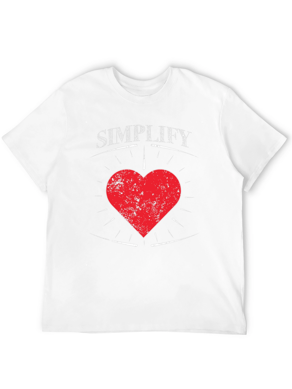 Simplify Heart Tee - Mens Black Graphic T-Shirt