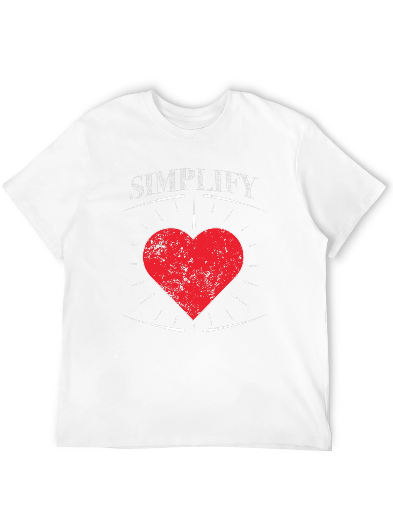 Simplify Heart Tee - Mens Black Graphic T-Shirt