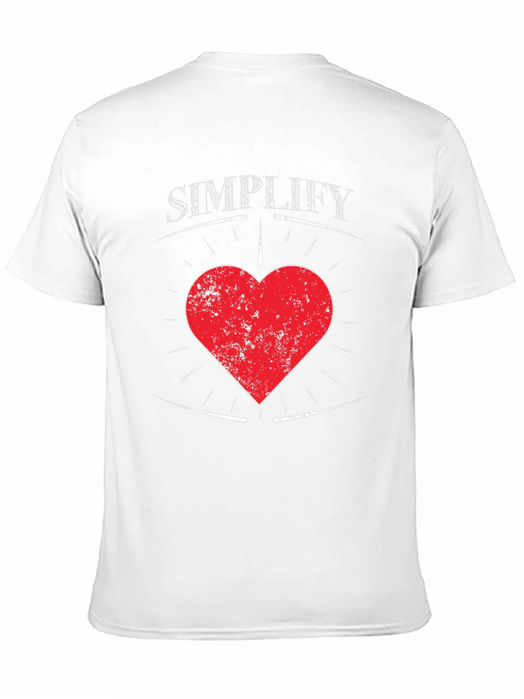 Simplify Heart Tee - Mens Black Graphic T-Shirt