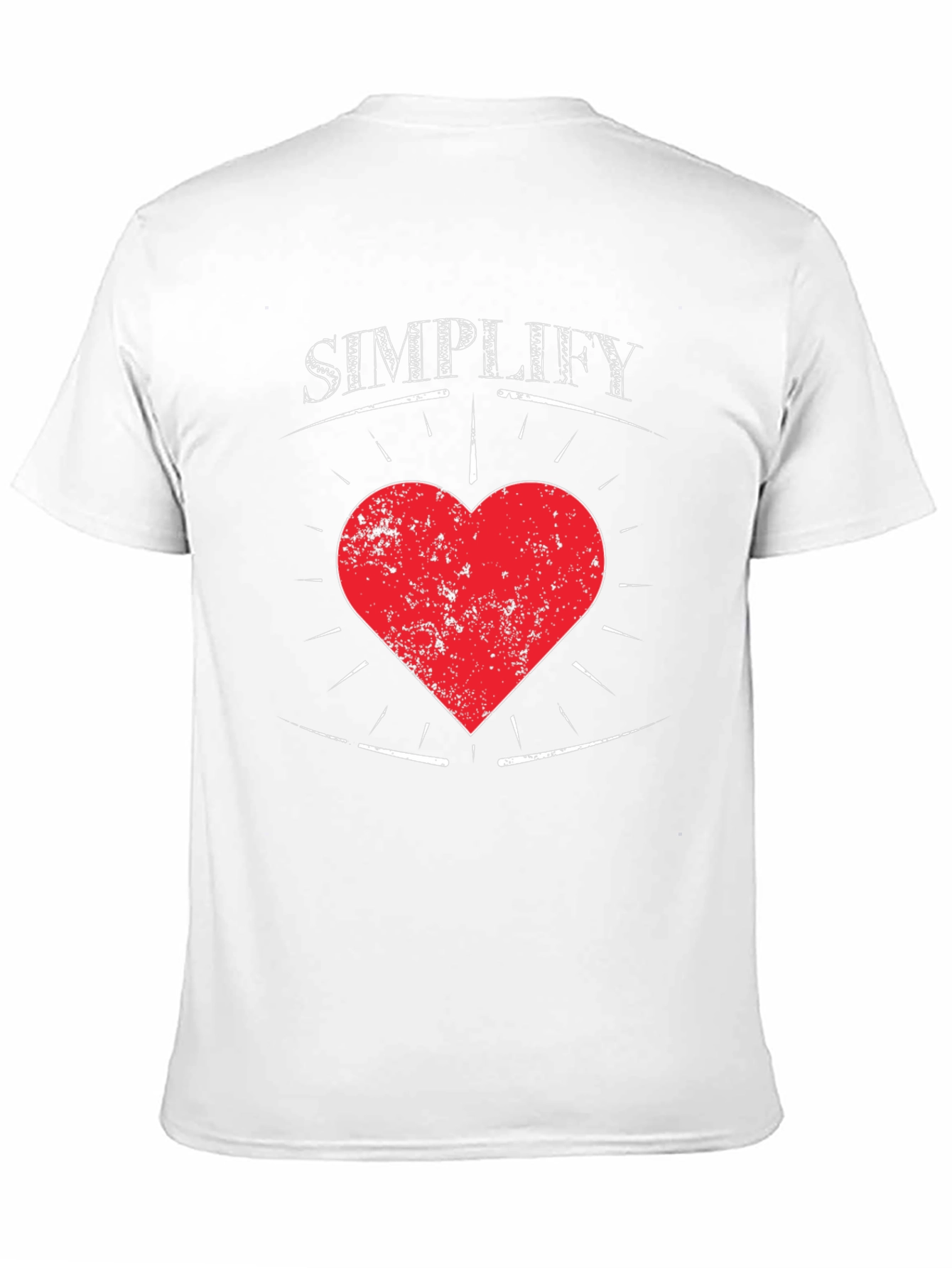 Simplify Heart Tee - Mens Black Graphic T-Shirt