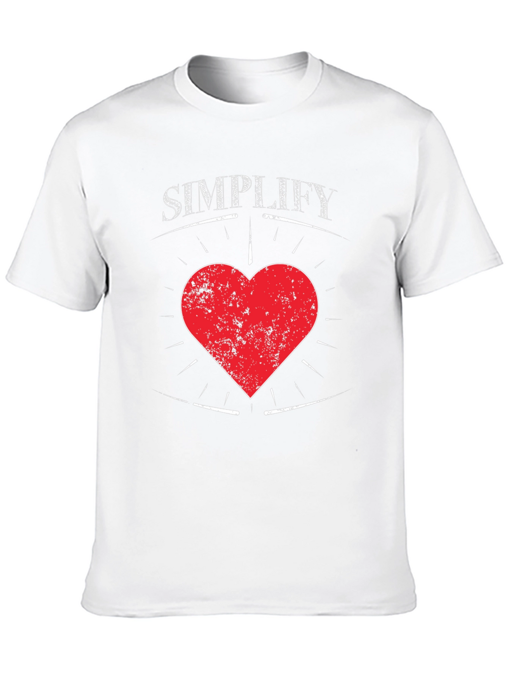 Simplify Heart Tee - Mens Black Graphic T-Shirt