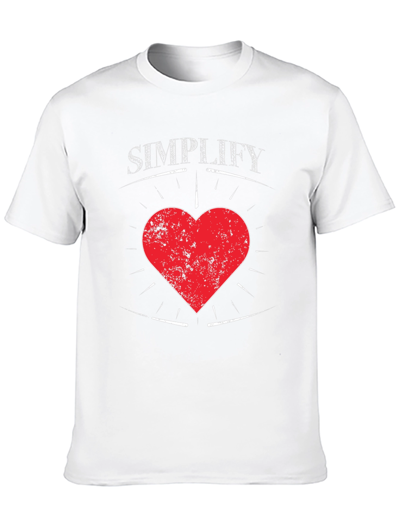 Simplify Heart Tee - Mens Black Graphic T-Shirt