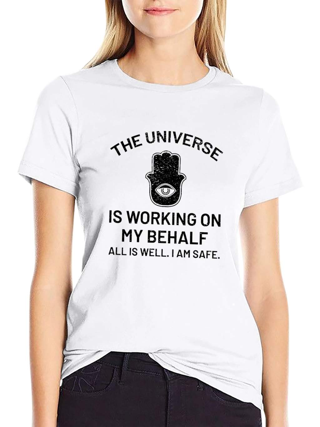 The Universe Hamsa Hand T-Shirt - Positive Affirmation Tee