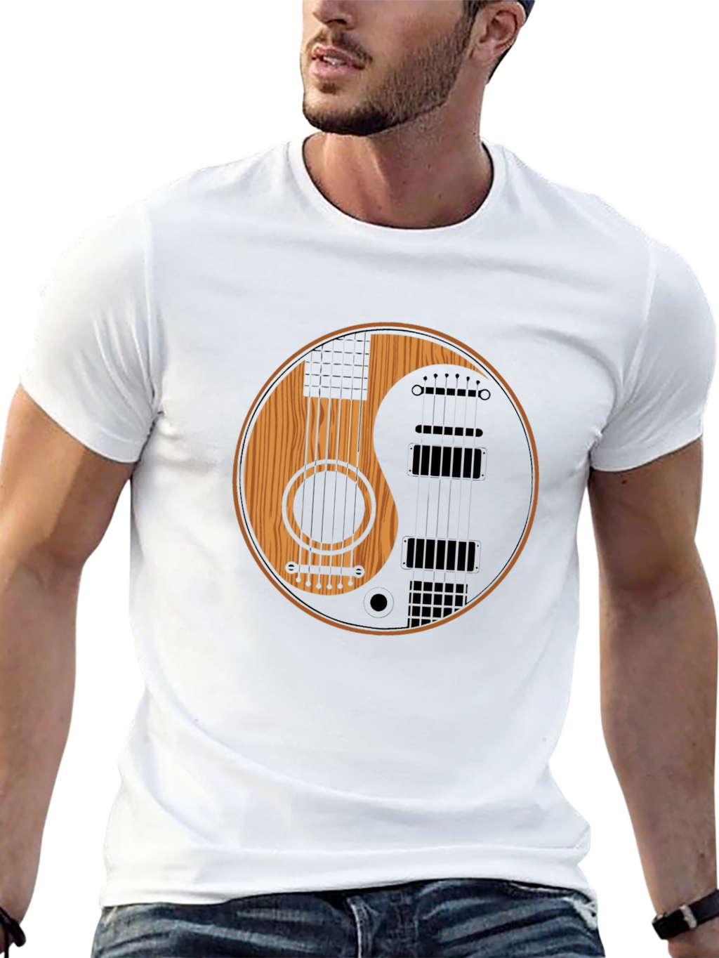 Yin Yang Guitar T-Shirt