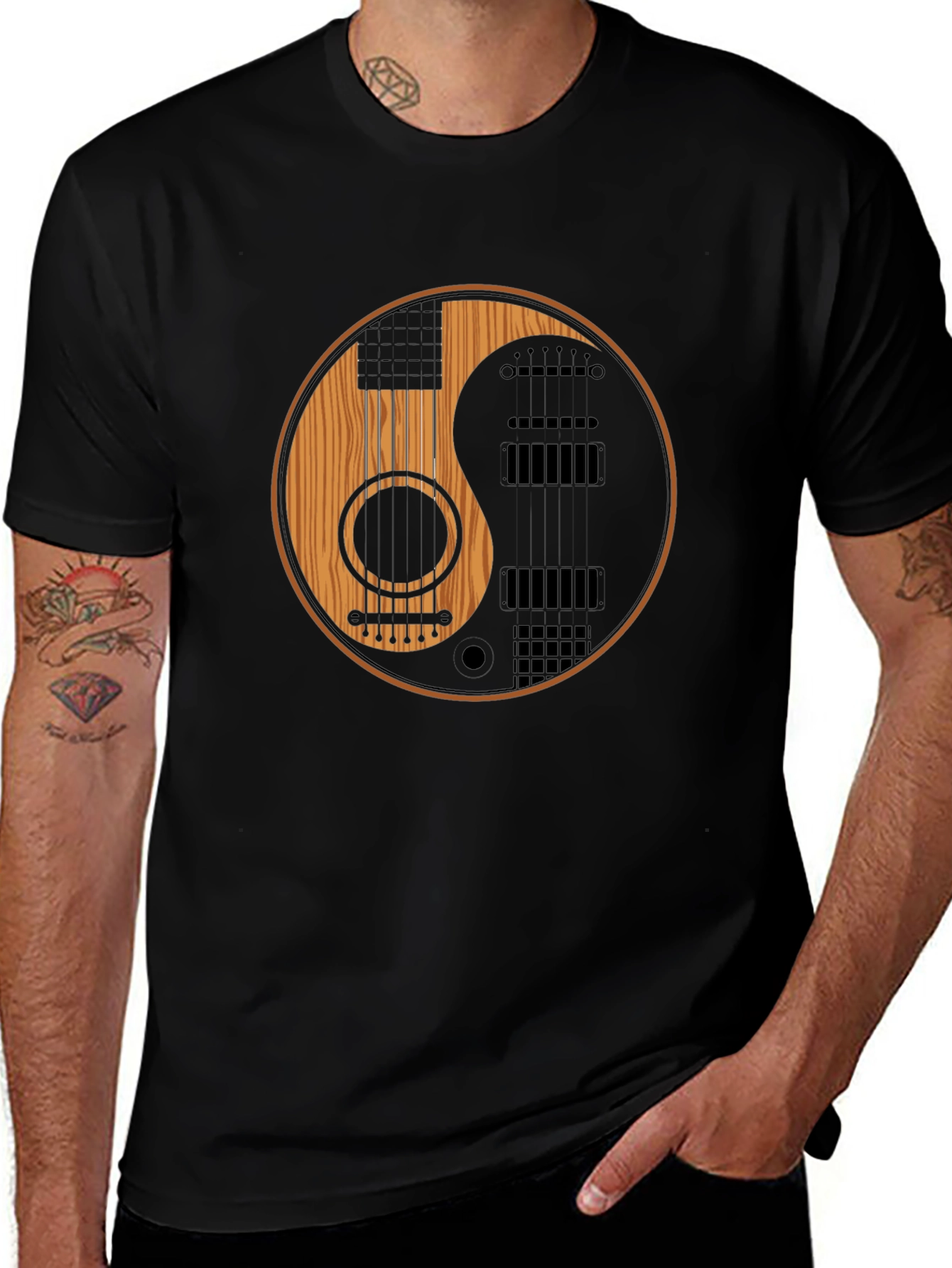 Yin Yang Guitar T-Shirt
