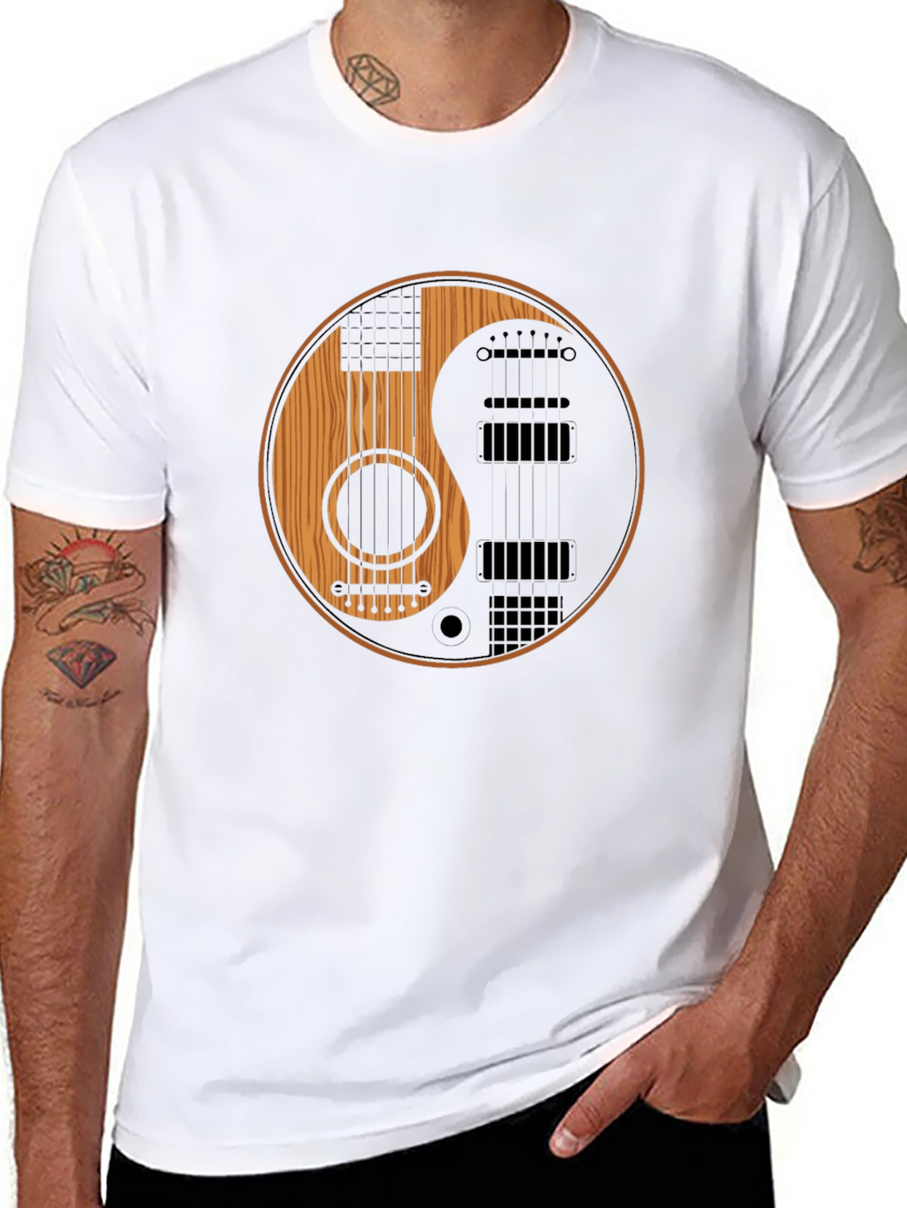 Yin Yang Guitar T-Shirt