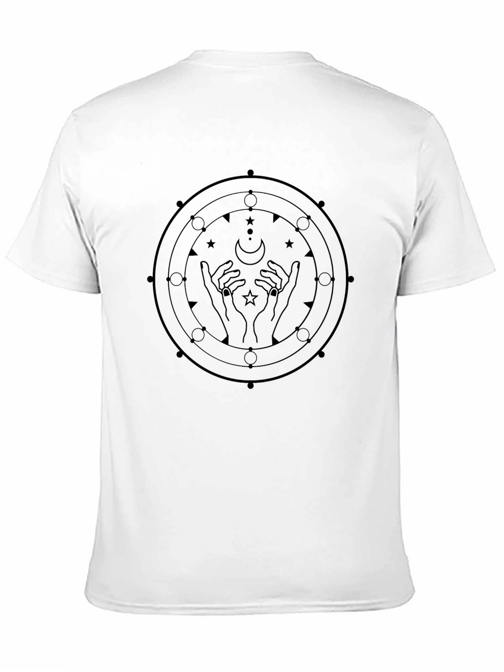 Mystic Moon Hands Graphic Tee - Black