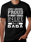 Proud Baba Graphic Tee - Black Cotton T-Shirt