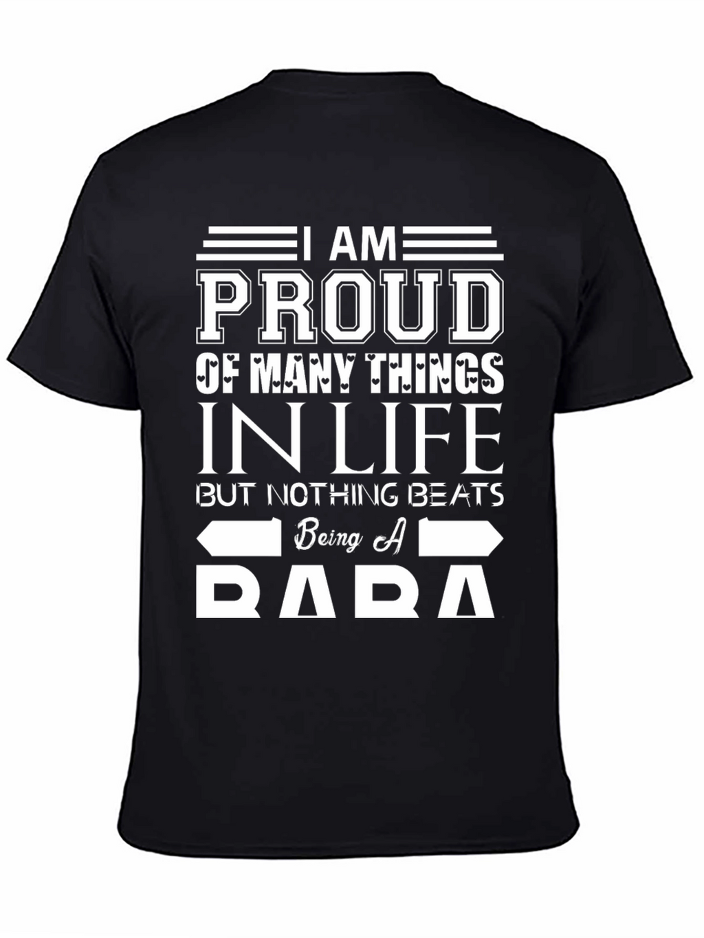 Proud Baba Graphic Tee - Black Cotton T-Shirt