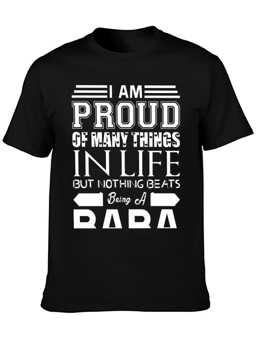 Proud Baba Graphic Tee - Black Cotton T-Shirt