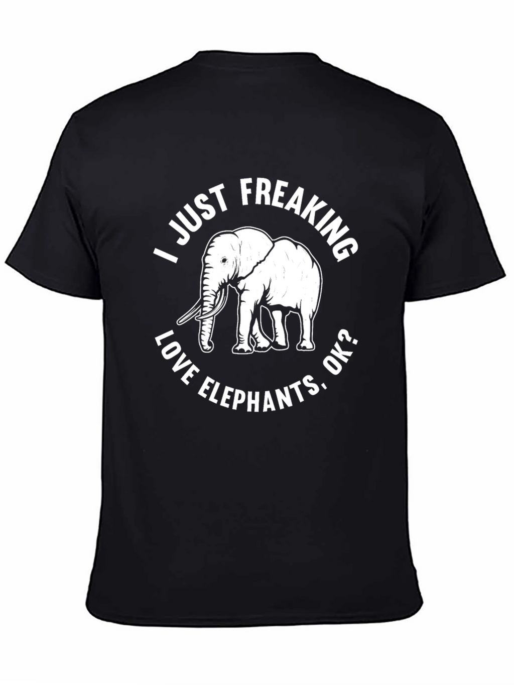 Elephant Lover Graphic T-Shirt - Mens Black Tee
