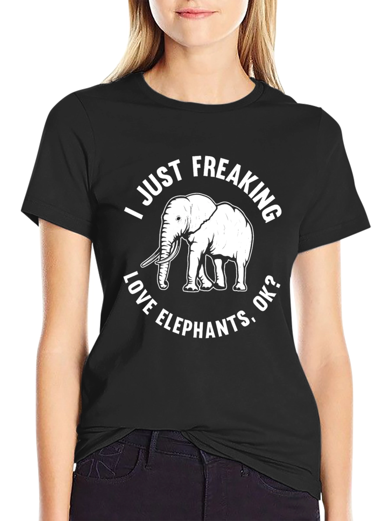 Elephant Lover Graphic T-Shirt - Mens Black Tee