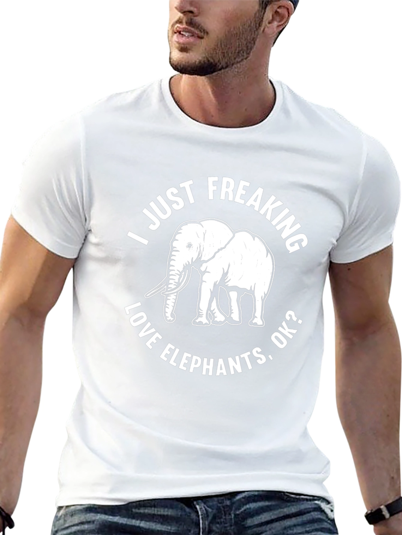 Elephant Lover Graphic T-Shirt - Mens Black Tee