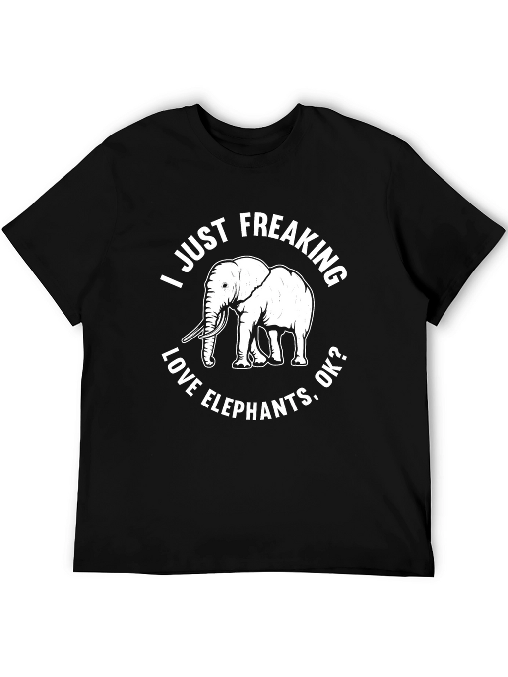 Elephant Lover Graphic T-Shirt - Mens Black Tee