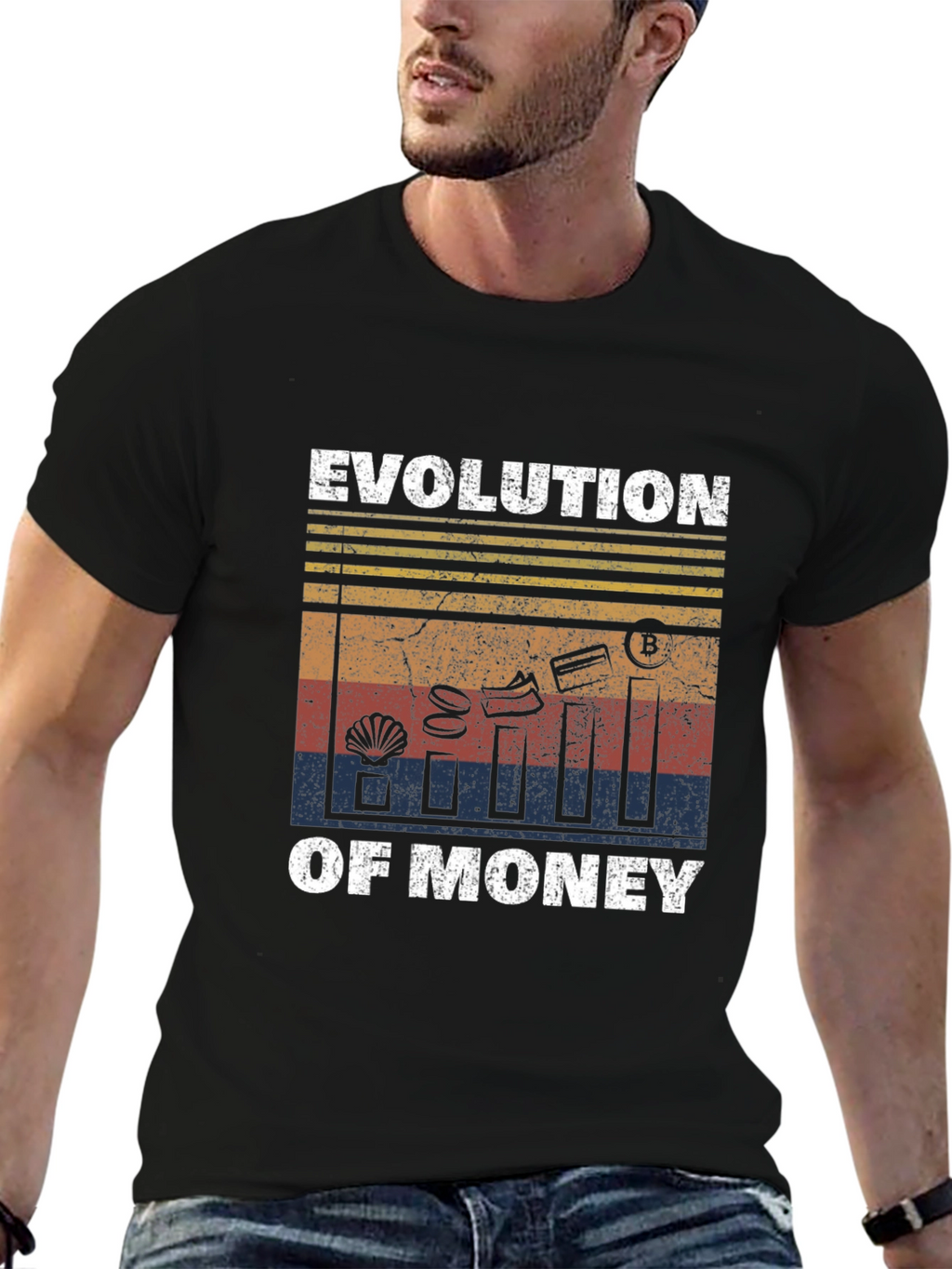 Evolution of Money Graphic Tee - Black