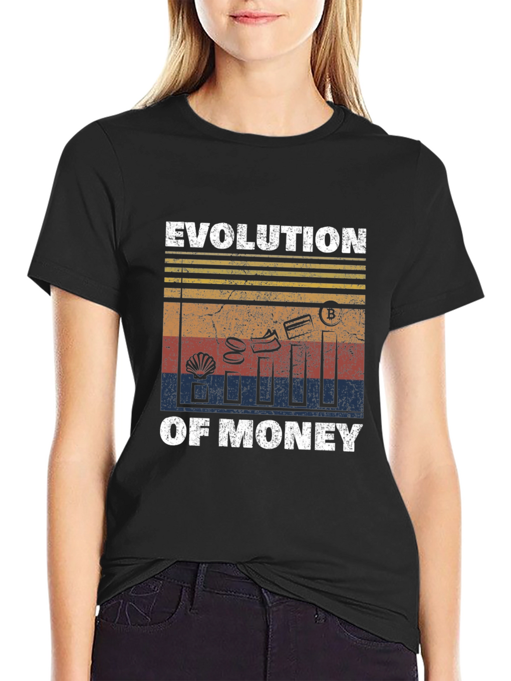 Evolution of Money Graphic Tee - Black