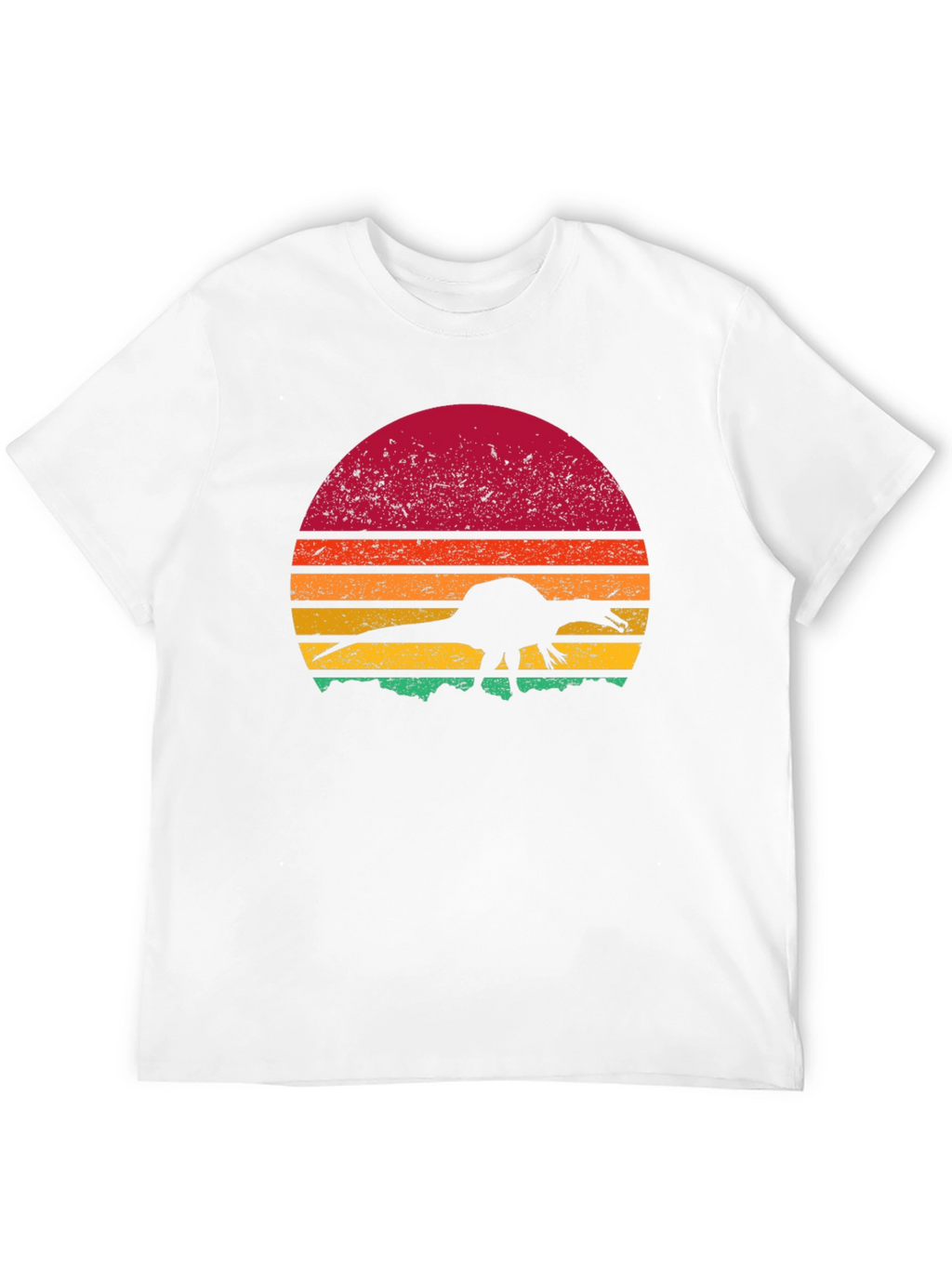 Retro Dinosaur Sunset Graphic Tee