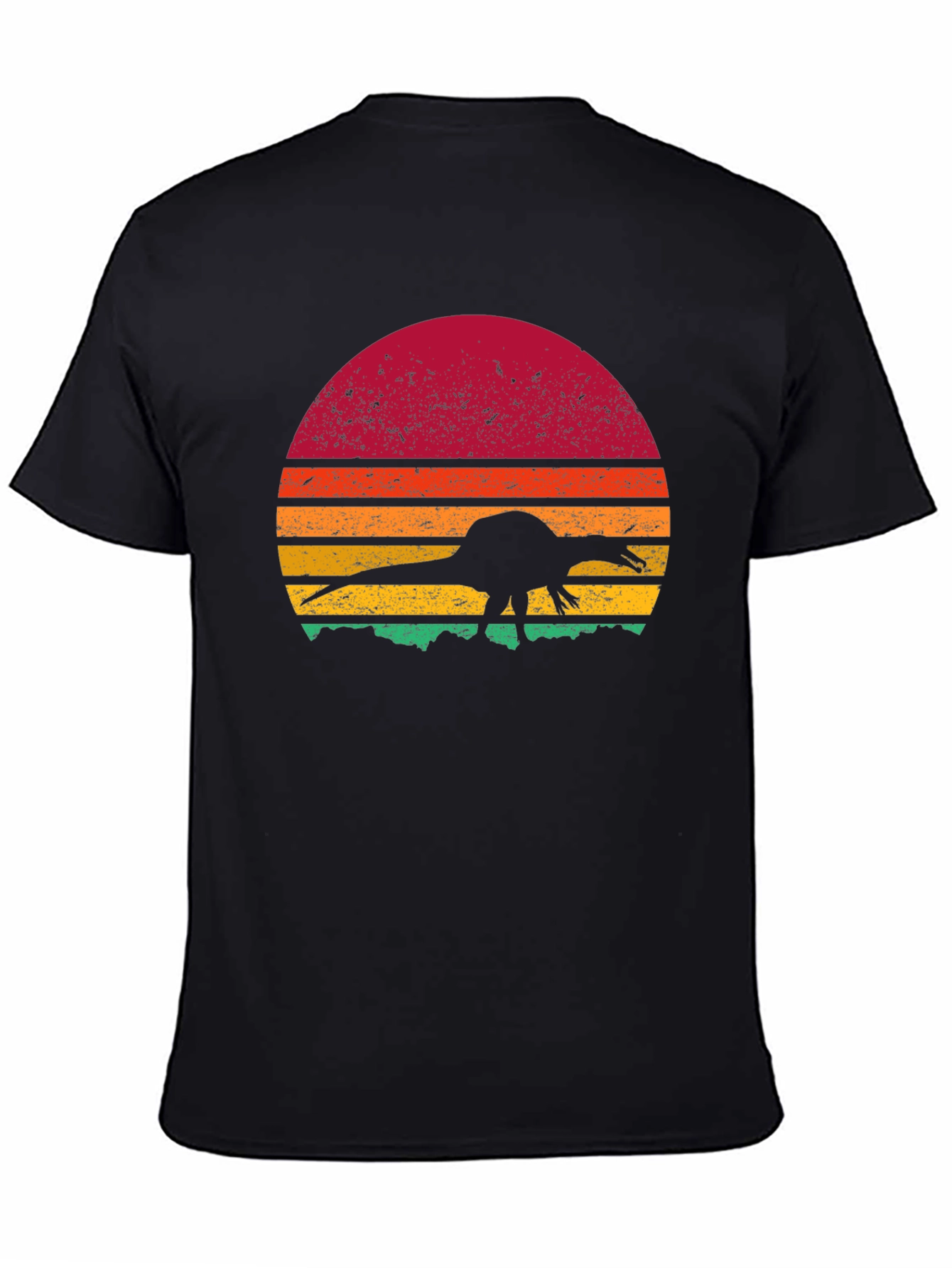 Retro Dinosaur Sunset Graphic Tee
