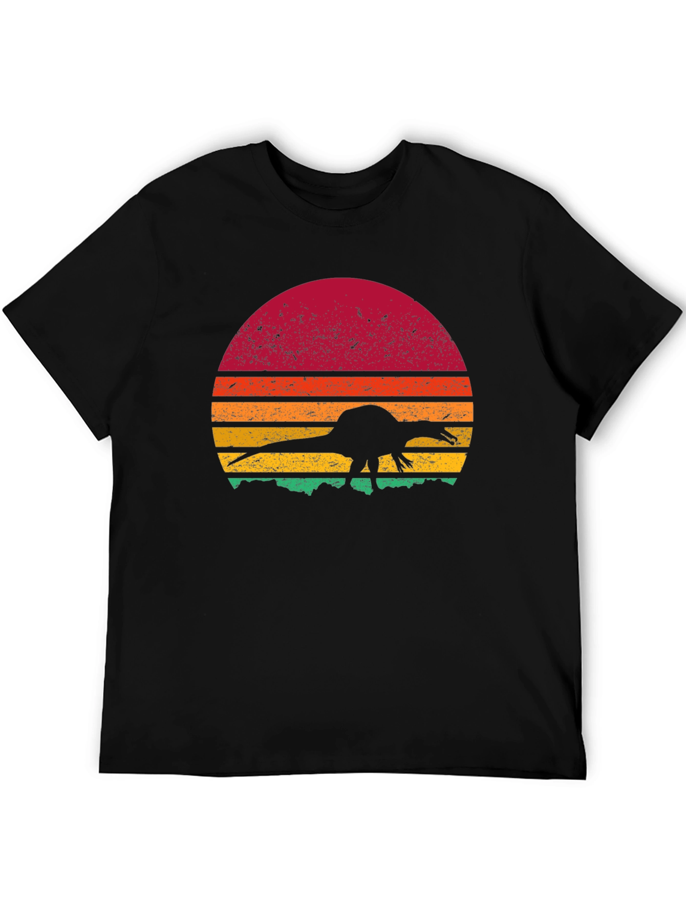 Retro Dinosaur Sunset Graphic Tee