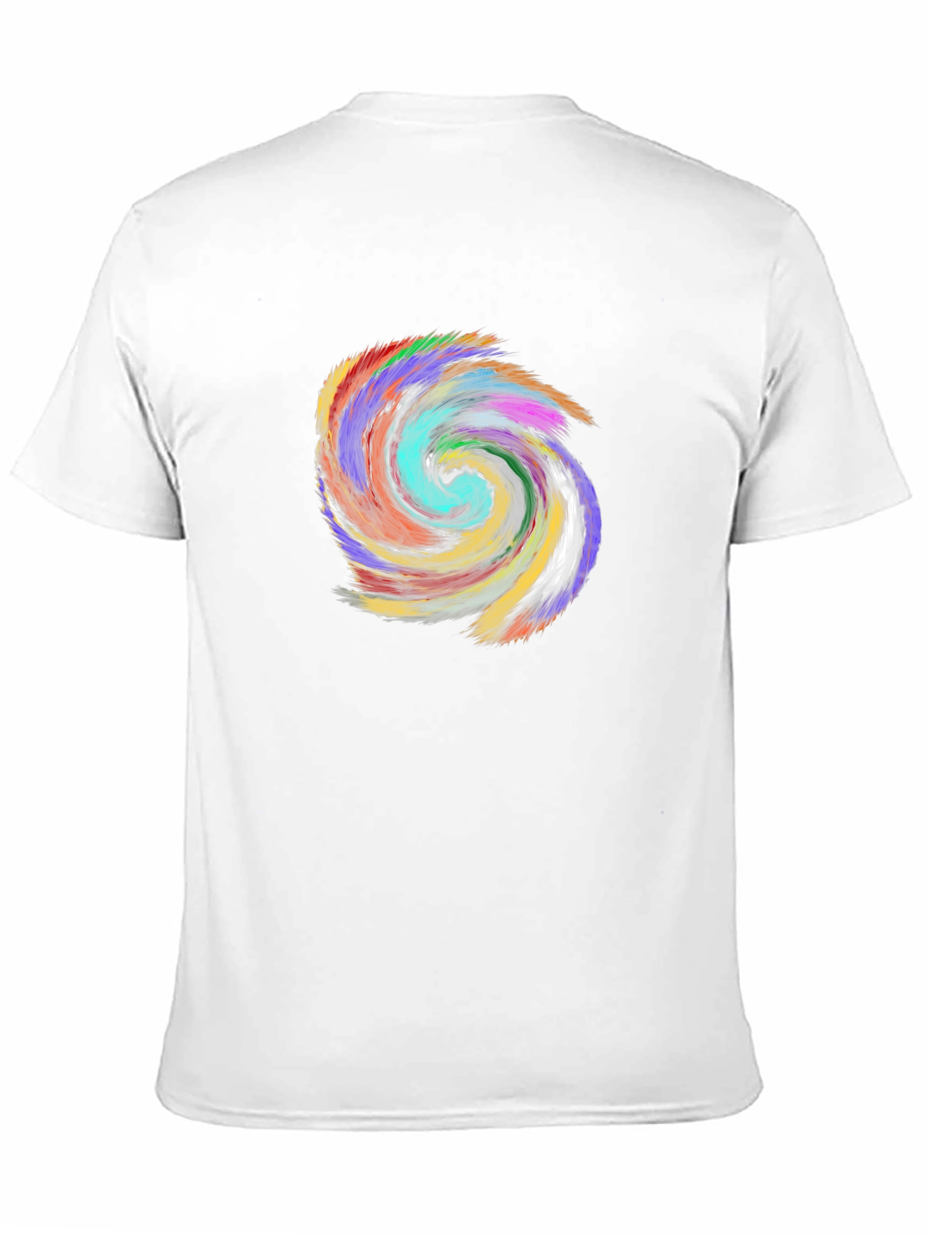 Vibrant Swirl Graphic Black T-Shirt