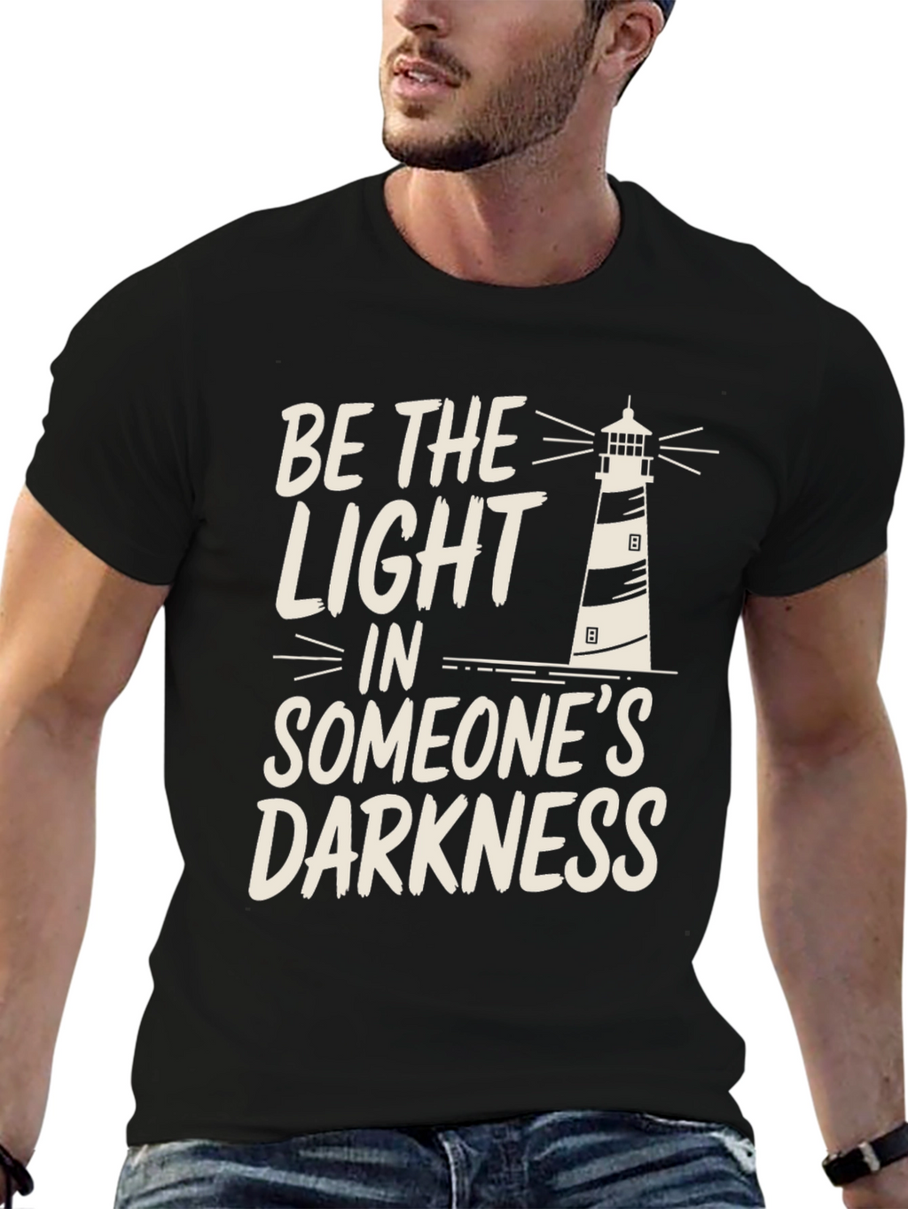 Be The Light T-Shirt - Lighthouse Design