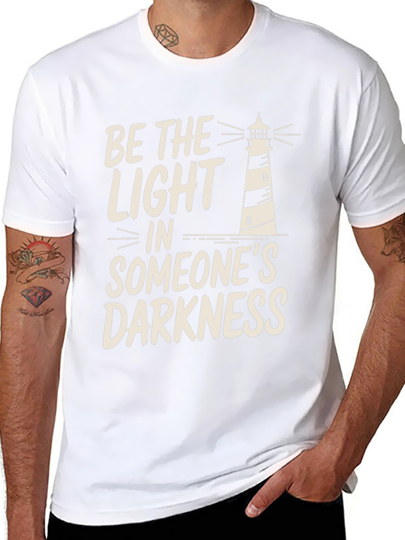 Be The Light T-Shirt - Lighthouse Design