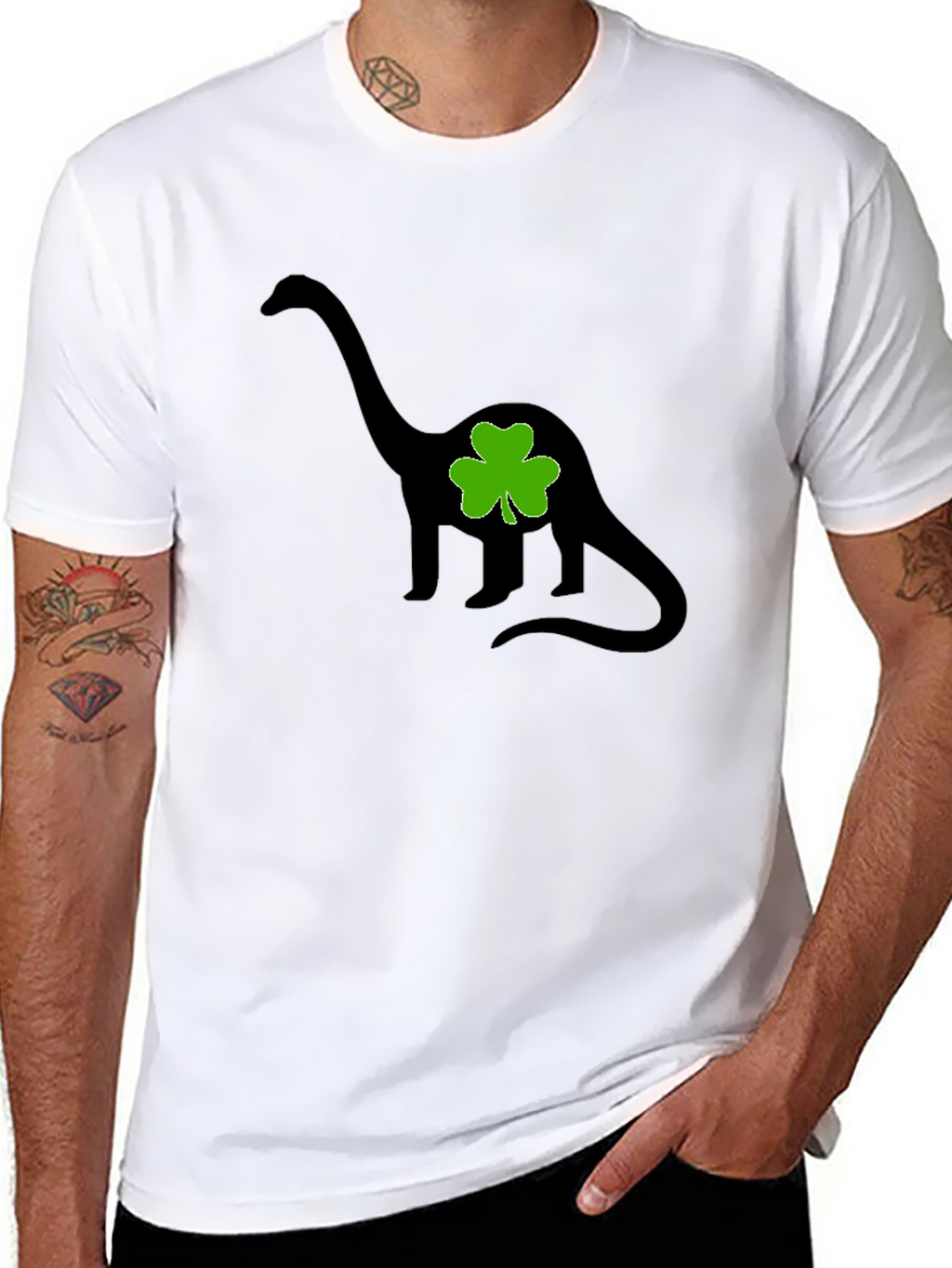 Dino Clover Tee - St. Patricks Day Fun