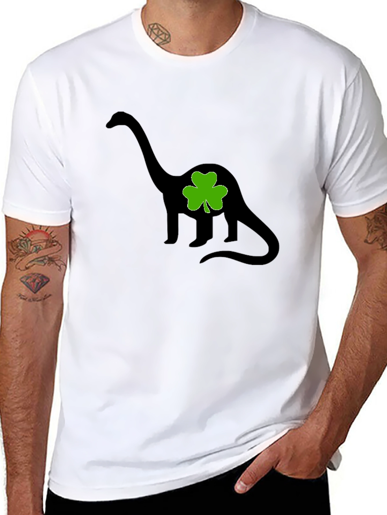 Dino Clover Tee - St. Patricks Day Fun