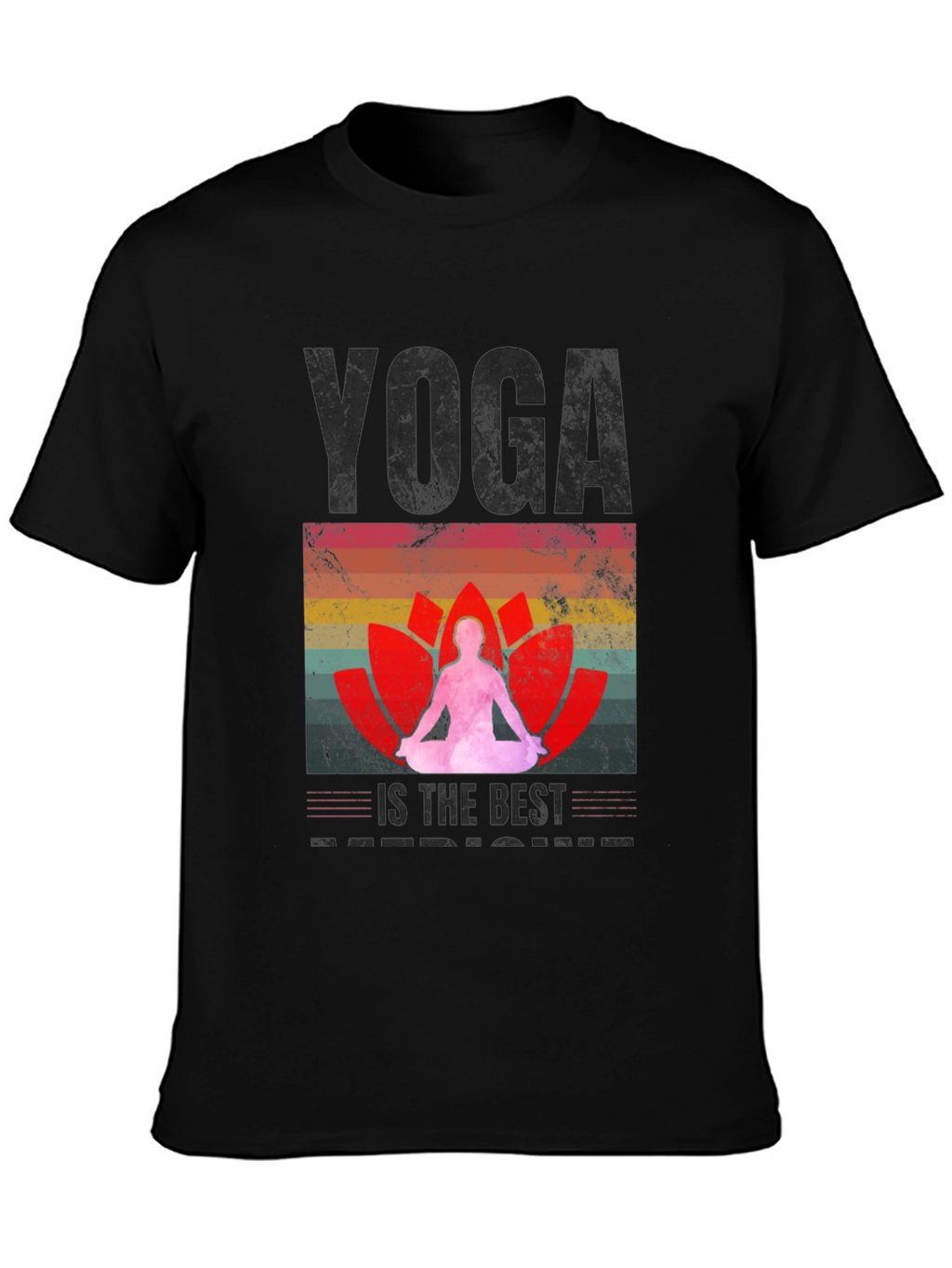 Yoga is the Best Medicine Black T-Shirt