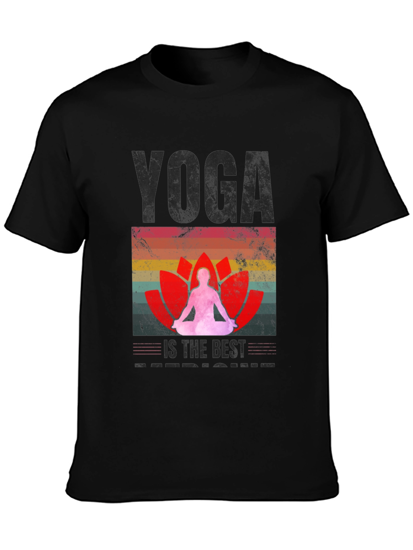 Yoga is the Best Medicine Black T-Shirt