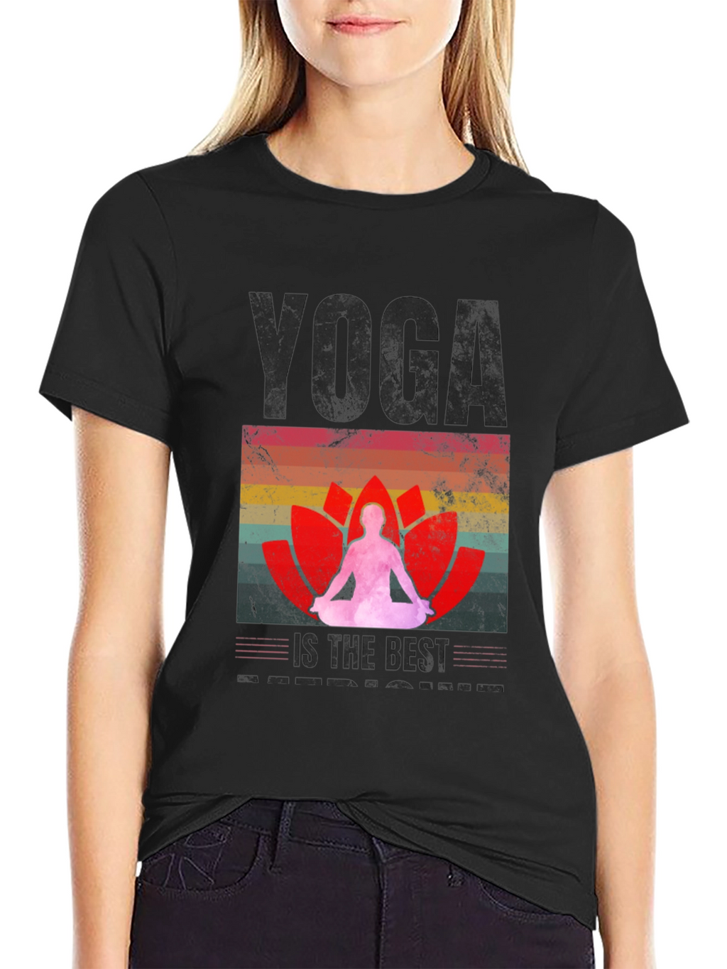 Yoga is the Best Medicine Black T-Shirt