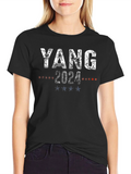 Yang 2024 Graphic Tee - Political Statement Shirt