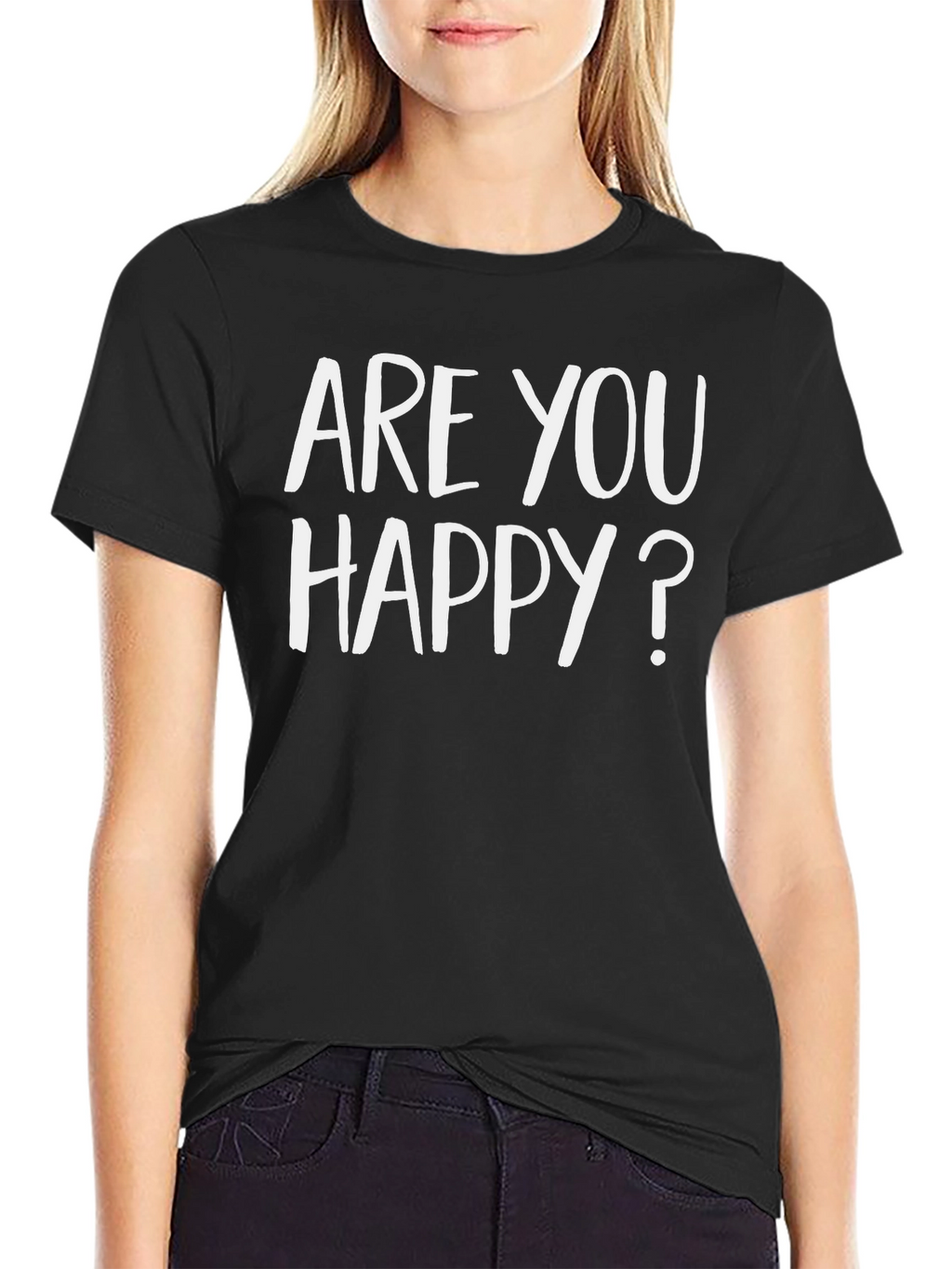 Are You Happy? Graphic Tee - Soft Cotton Blend