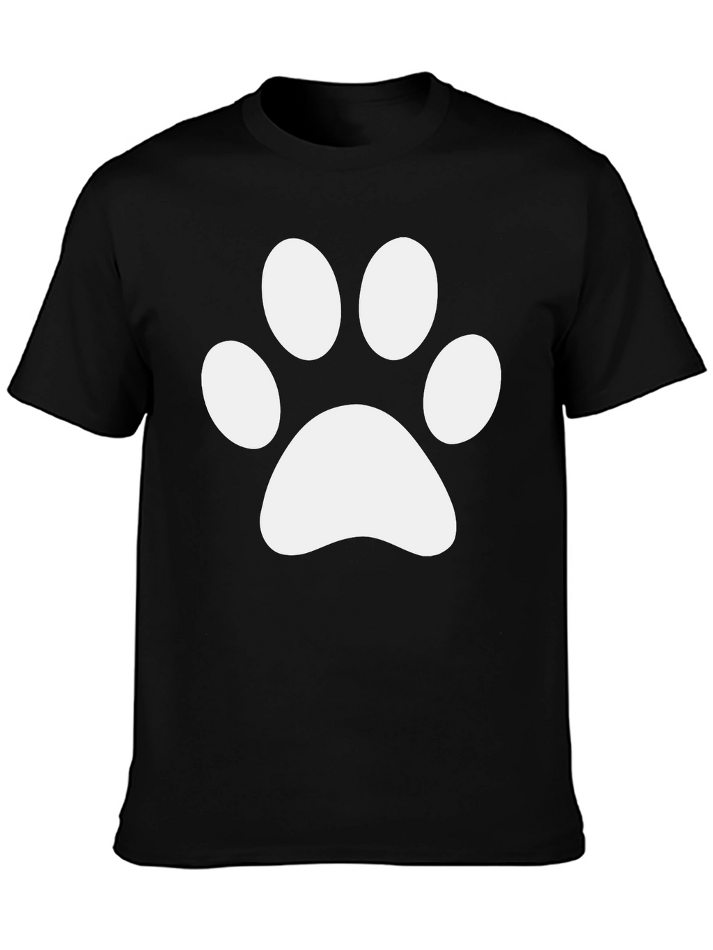 Cute Paw Print Black T-Shirt