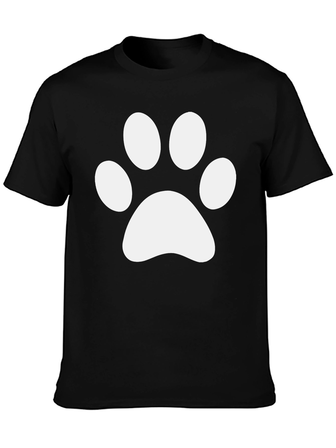Cute Paw Print Black T-Shirt