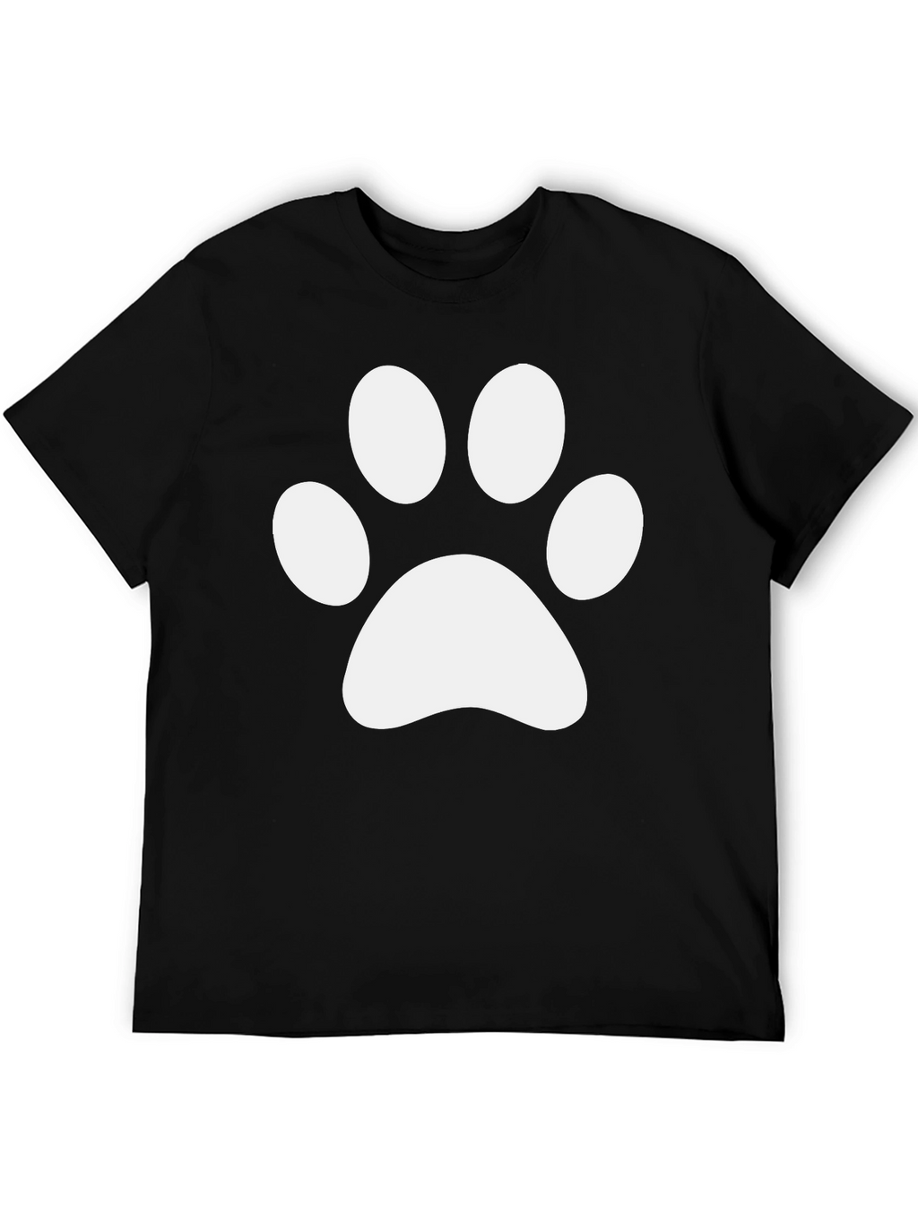 Cute Paw Print Black T-Shirt