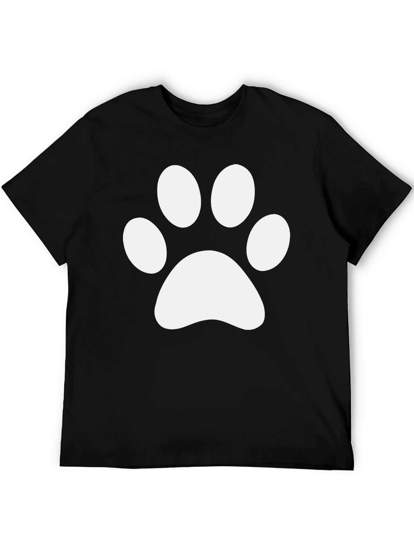 Cute Paw Print Black T-Shirt
