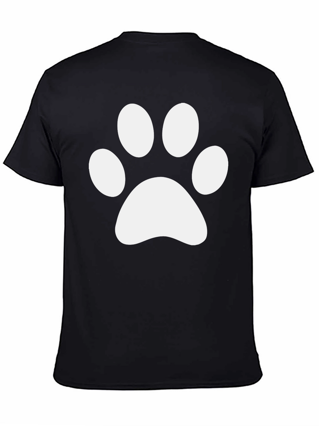 Cute Paw Print Black T-Shirt