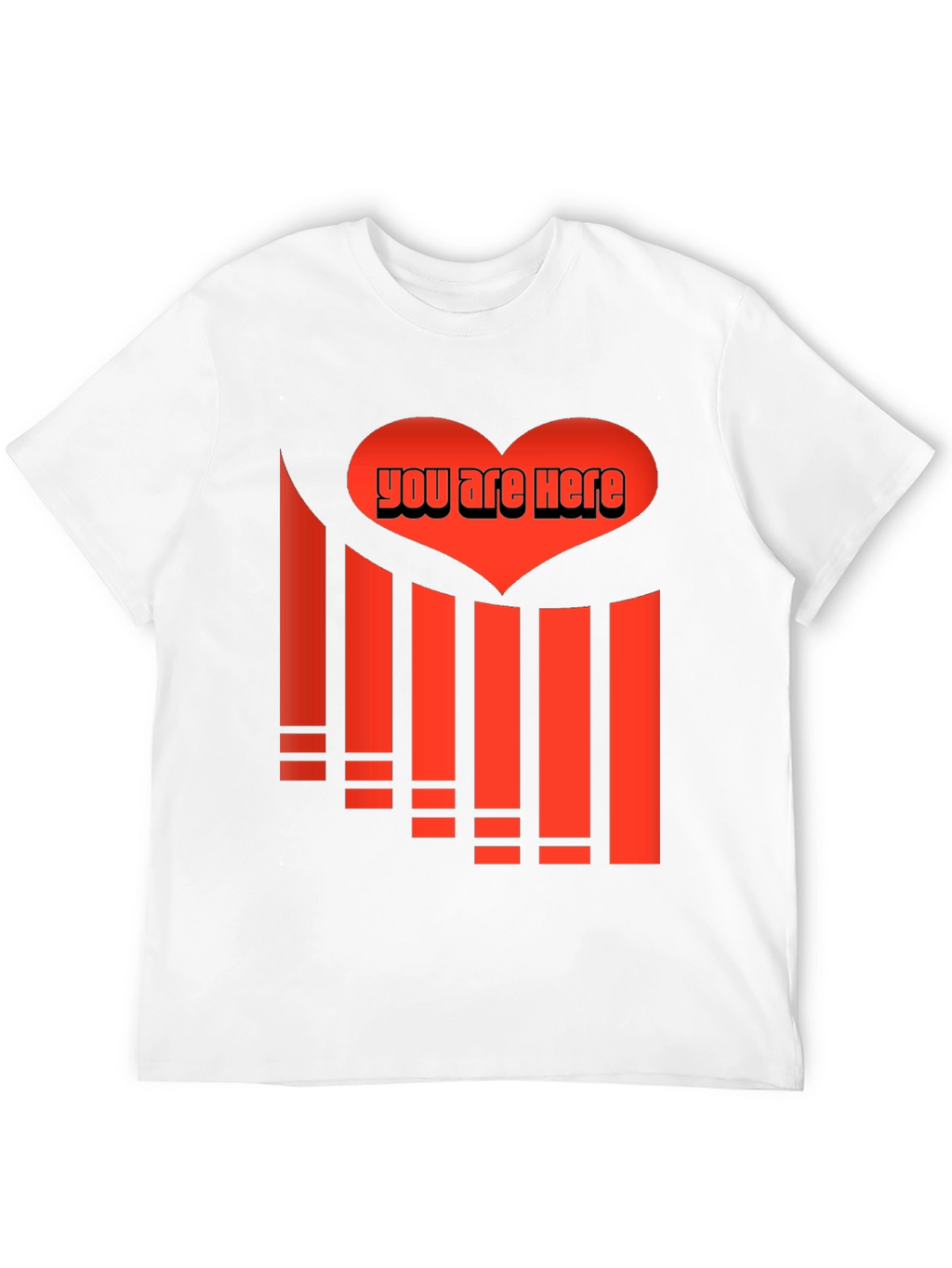 You Are Here Heart Graphic Tee