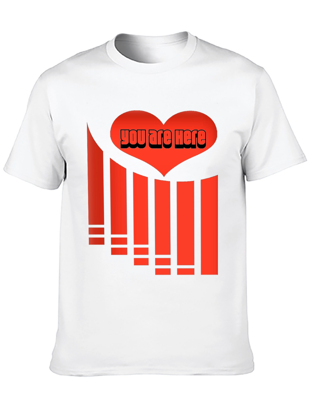 You Are Here Heart Graphic Tee