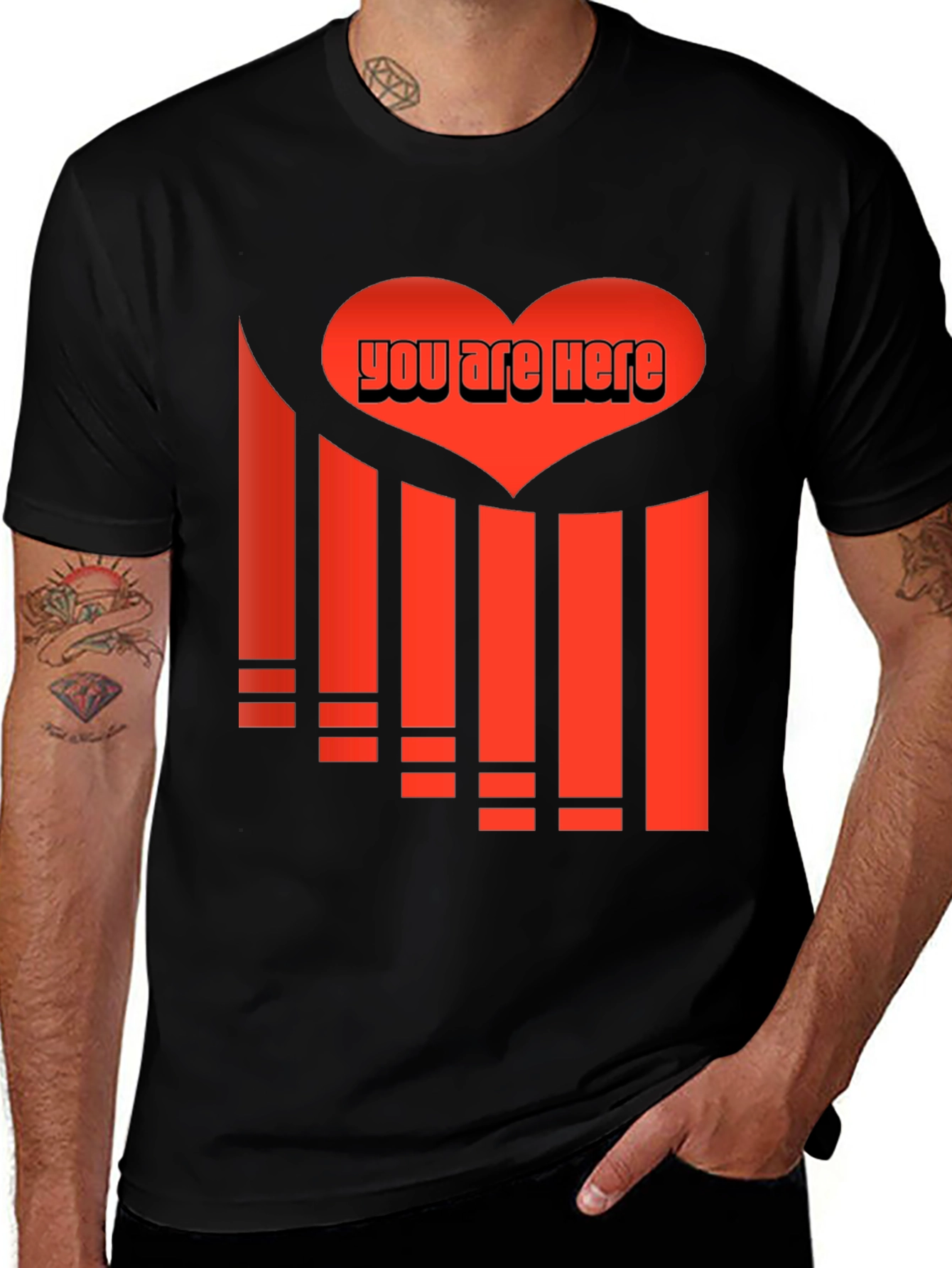 You Are Here Heart Graphic Tee