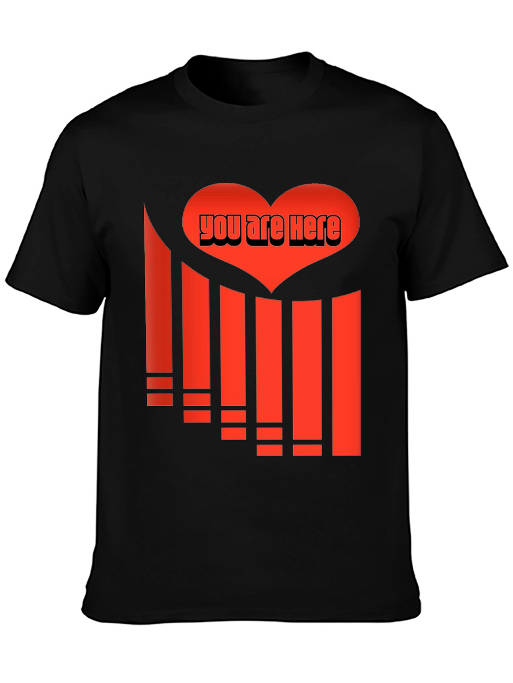 You Are Here Heart Graphic Tee