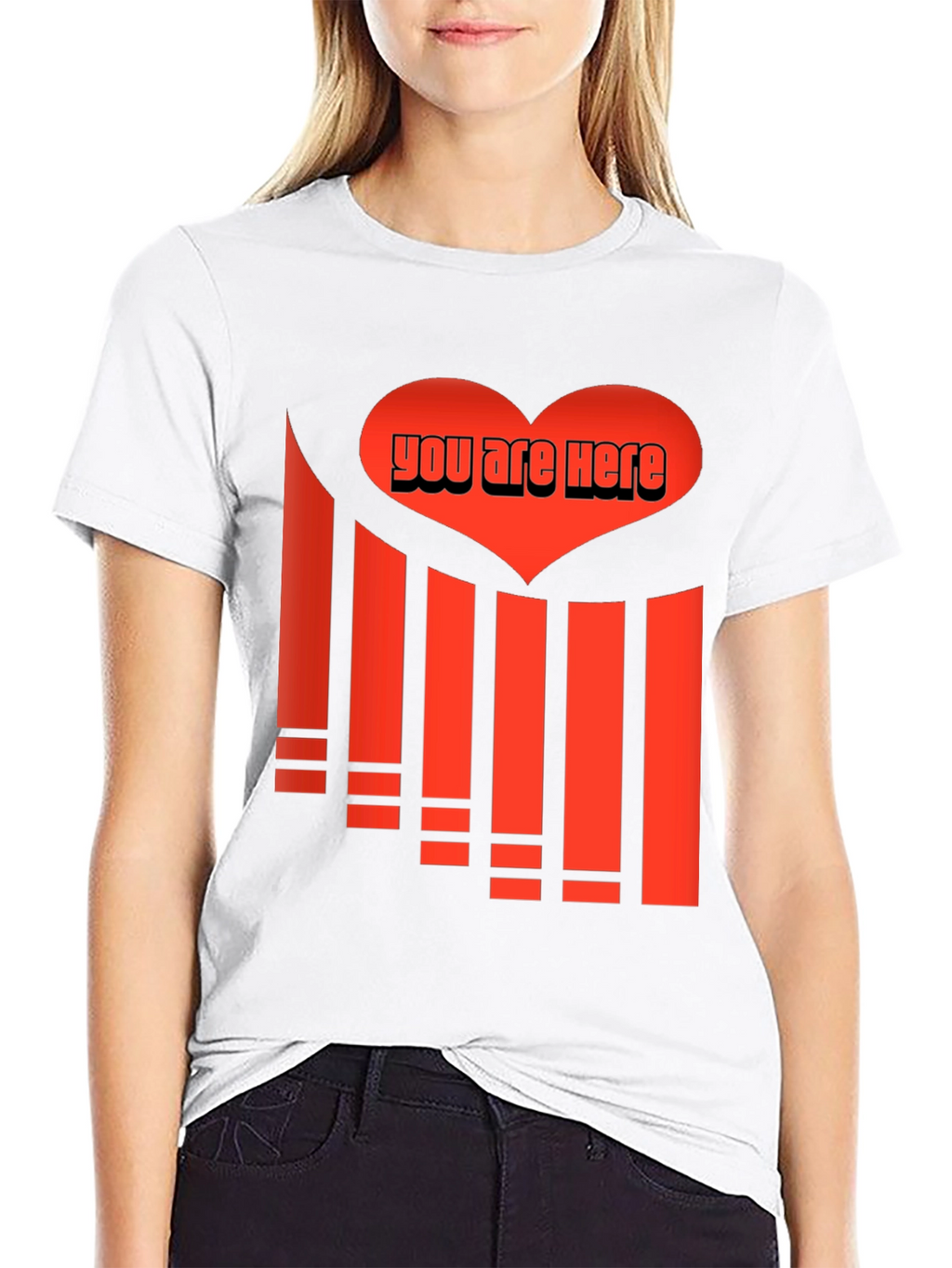 You Are Here Heart Graphic Tee